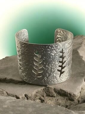 Silver-Tone Wide Cuff Bracelet